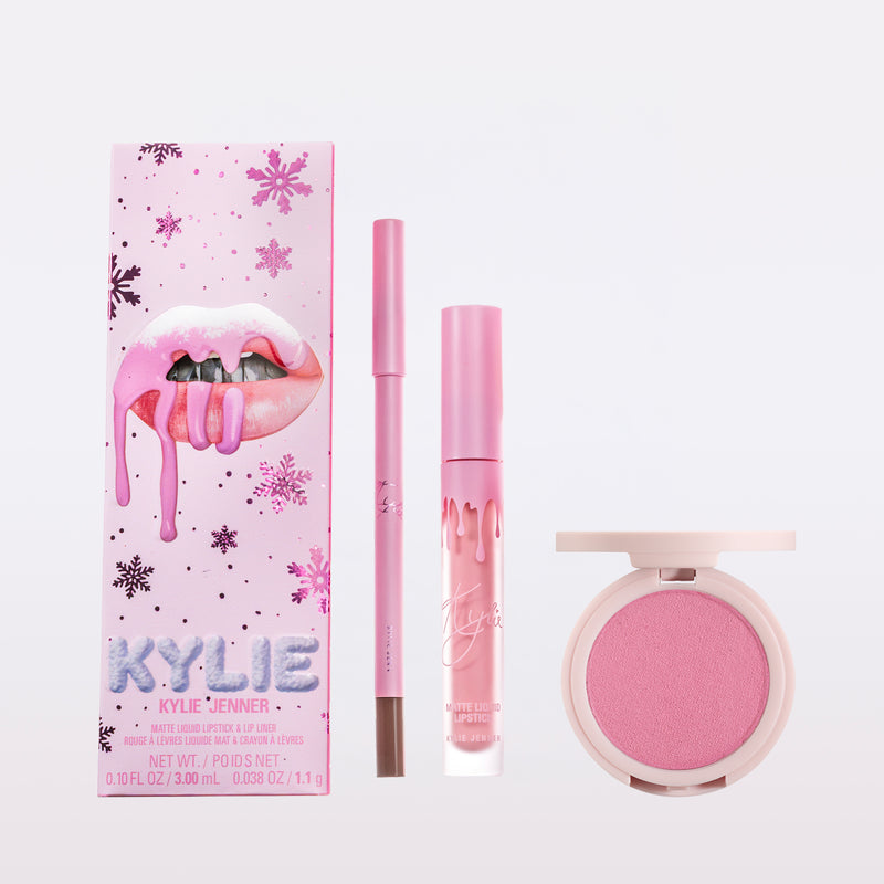 Winter Kissed Matte Lip Kit & Hybrid Blush Duo | <KBUN229>